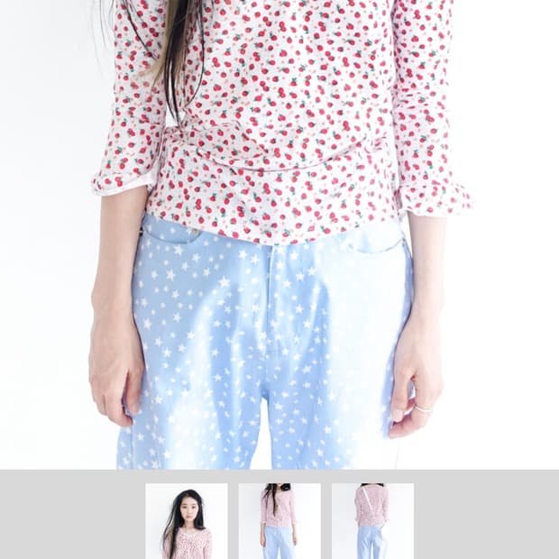 샵페어리 little strawberry lace top