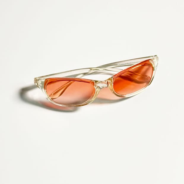 90s OXYGEN 투명 볼드 스퀘어 프레임 틴트 빈티지 선글라스