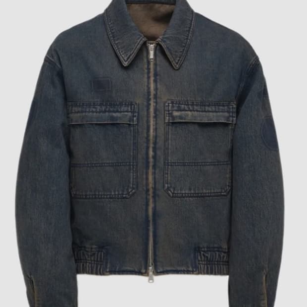 (새제품)쿠어 틴트 데님집업 자켓 인디고브라운 XL