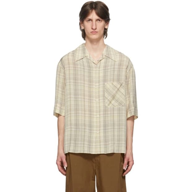 르메르 컨버터블 체크셔츠 48