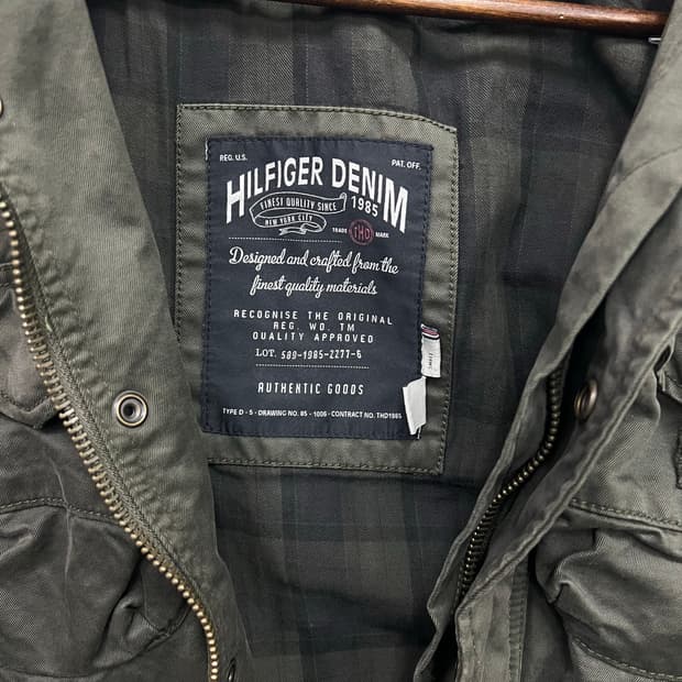 HILFIGER DENIM 녹색 야상 