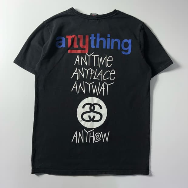 Stussy  스투시xanything 00,s 월드투어 반팔 티셔츠