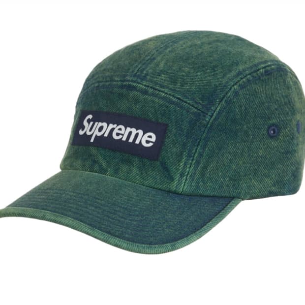 당일배송) 슈프림 데님 캠프캡 오버다이드 그린 - 23SS 모자 볼캡