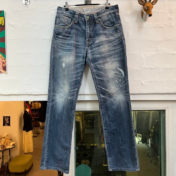 Levis lx502 럭셔리 클래식 워싱 데님 진 32x33