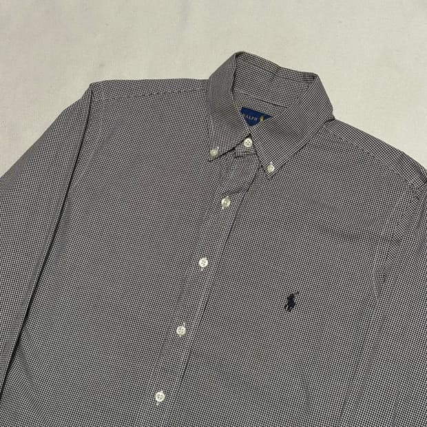 S 폴로랄프로렌 블랙 체크 셔츠