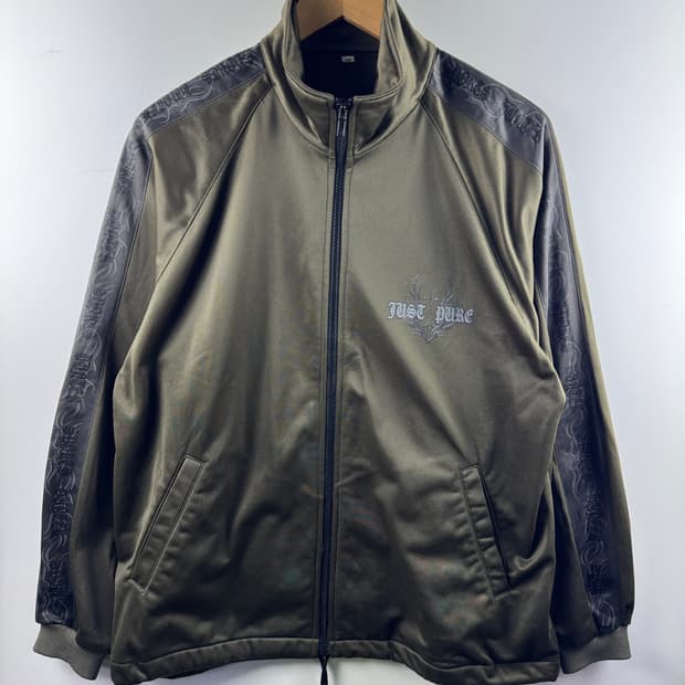 JPN Y2K 프린팅 카키 트랙져지1802