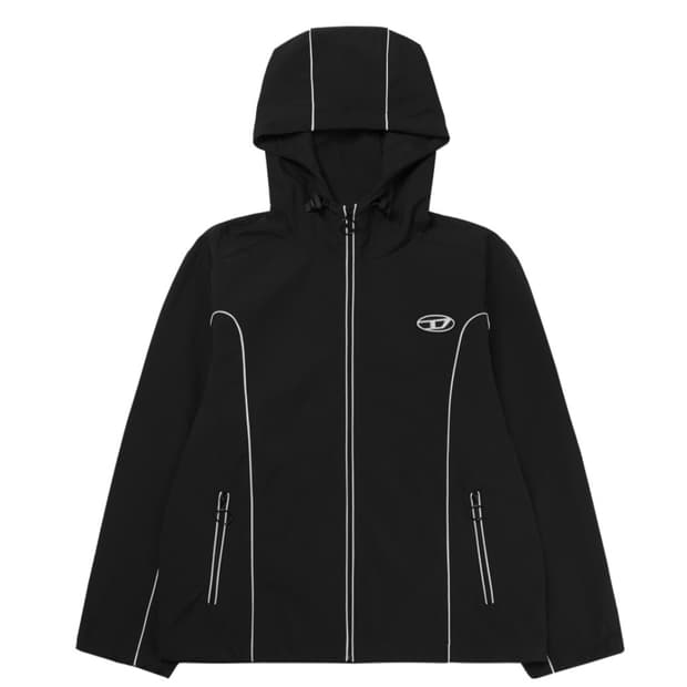 새상품)L디젤 하이브스 콘트라스트 파이핑 윈드브레이커 블랙