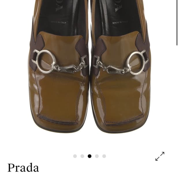 프라다 여성 로퍼 브라운