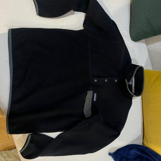 파타고니아 신칠라 블랙 플리스 후리스 아노락 맨투맨