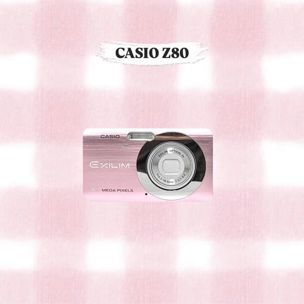 카시오 엑슬림 Z80 베이비핑크 빈티지디카