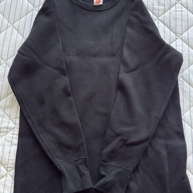 논스탁 와플 롱슬리브 블랙/화이트