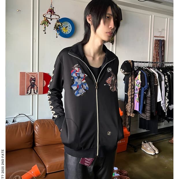 90-00s Lotto Japan Ukiyoe Emboridery Top