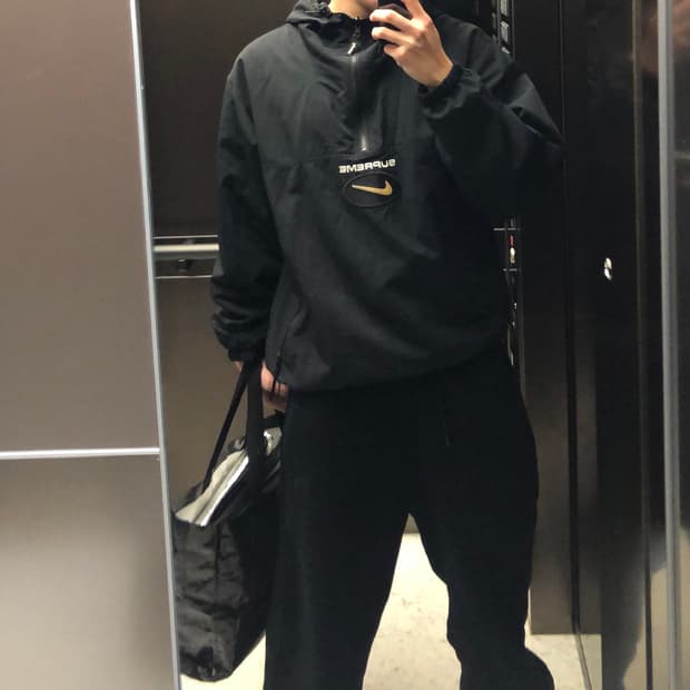 슈프림 나이키 아노락 후드