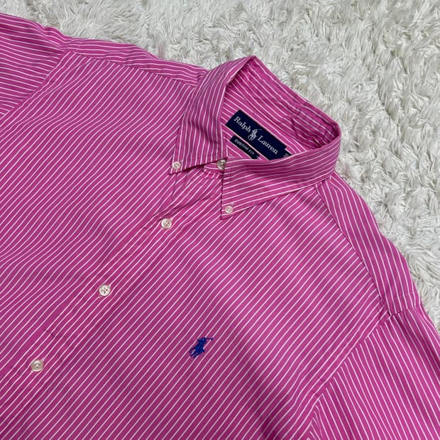 폴로 스트라이프 커스텀핏 셔츠 (M)