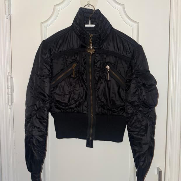 Just Cavalli 00’s cropped cargo puffer