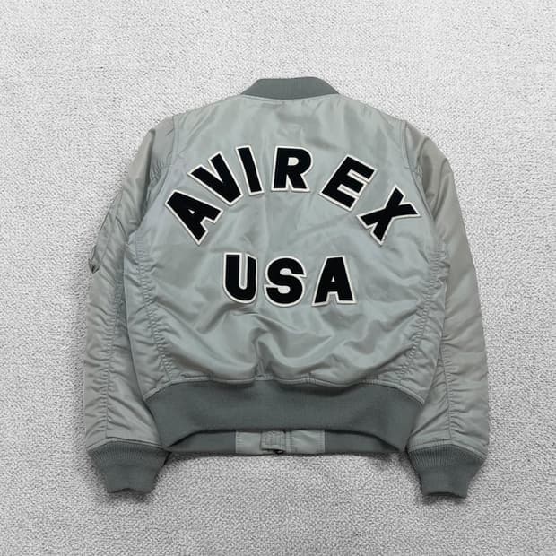 아비렉스 Avirex USA MA-1 자켓 실버