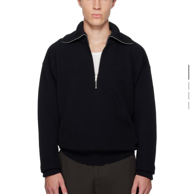 (L) FW25 르메르 하프 집업 니트