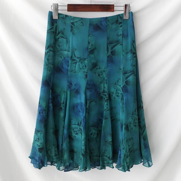 epoca) rose flared skirt