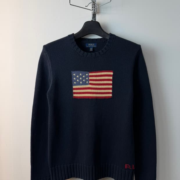 폴로 랄프로렌 성조기 니트 