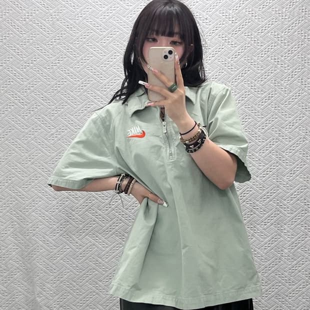 나이키 캐주얼 워크웨어 피스타치오그린 카라 반팔티 XL C11295