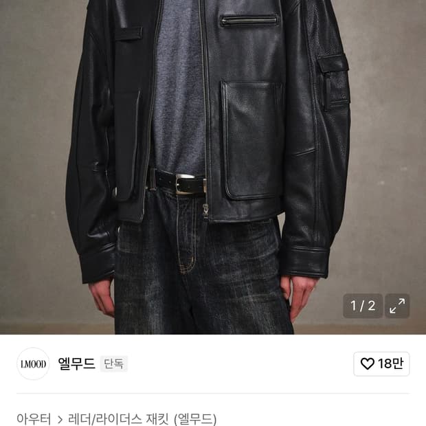 엘무드 데이비슨 카우하이드 레더 자켓 48