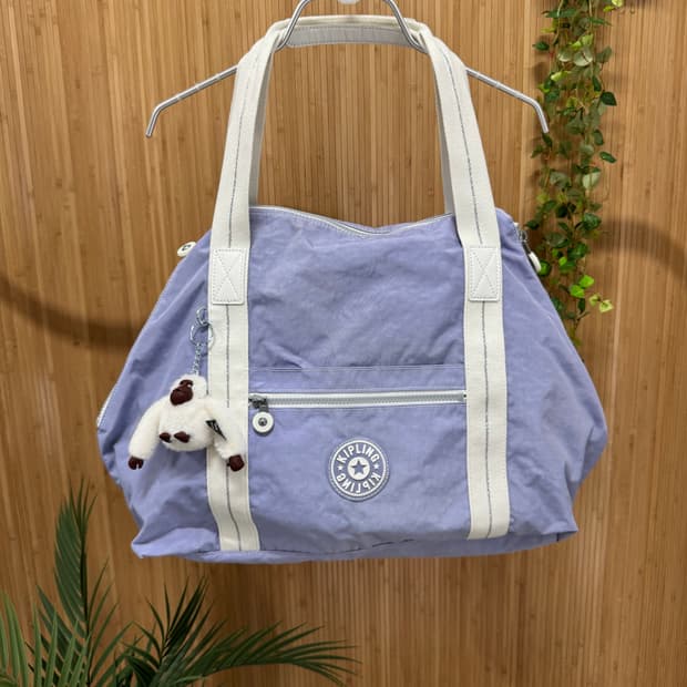 키플링 대장급 라벤더 아트 보스턴백 26L