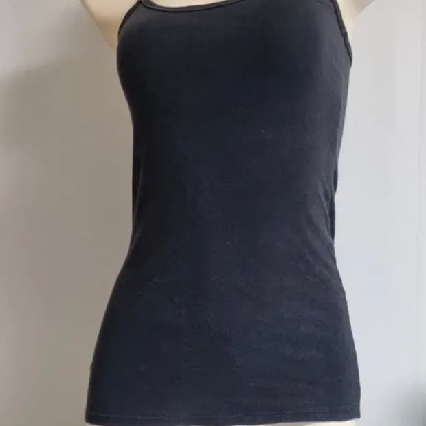 빈티지 슬림핏 나시 블랙