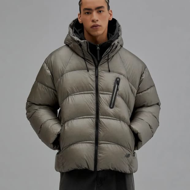 [M]뉴발란스 플라잉77 슈퍼라이트 후드 구스다운 그레이