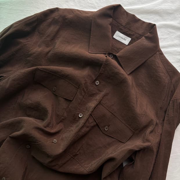 [50] 르메르 드라이실크 셔츠 브라운
