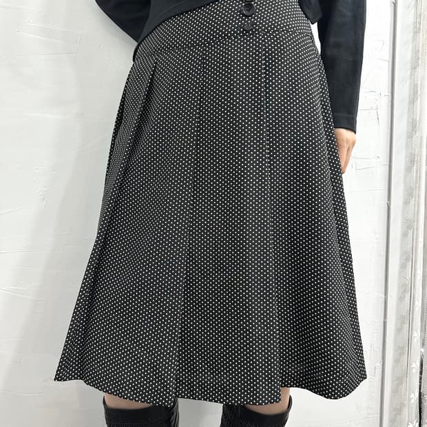 style com dot pleats Skirt