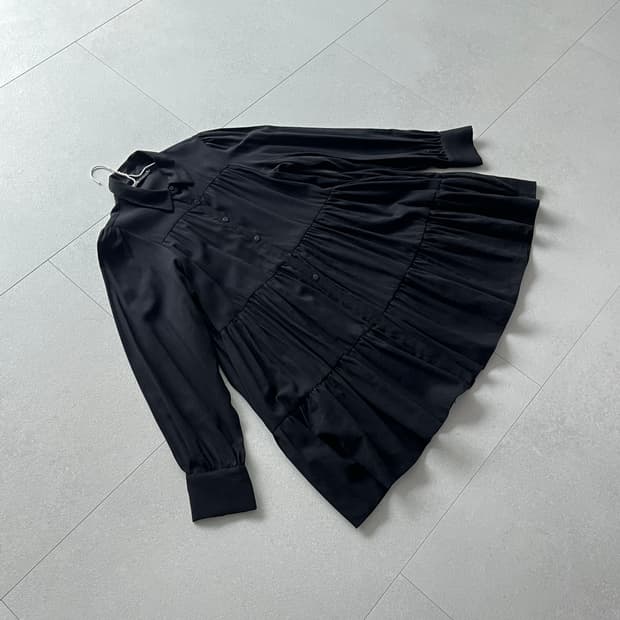 자라 셔츠 스타일 원피스 (7901/355/800) 블랙