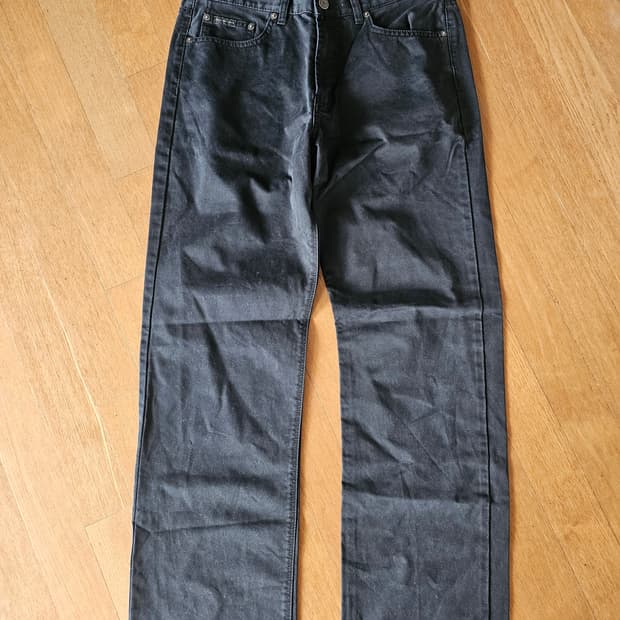 캘빈클라인 블랙 스트레이트 바지 W32 L34