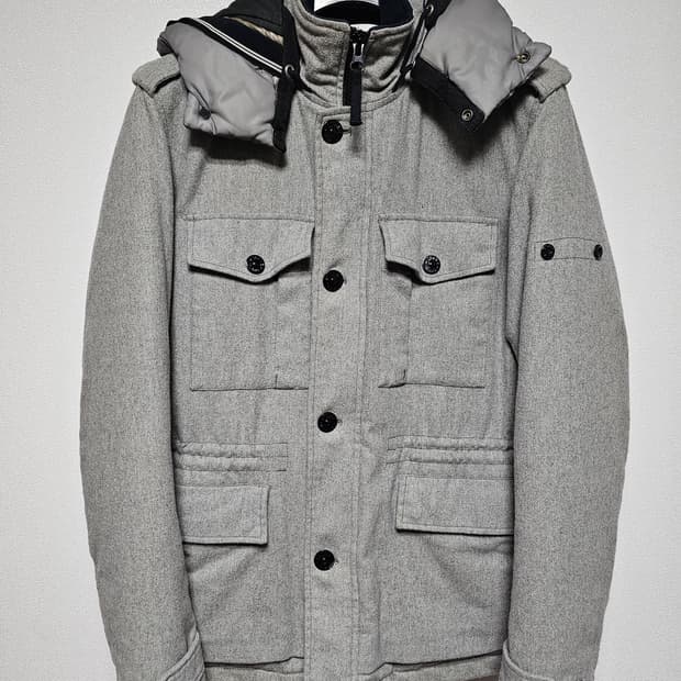 스톤아일랜드 울 블렌드 아이스 자켓