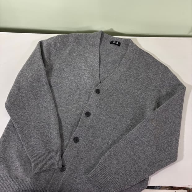 M 무신사스탠다드 무탠다드 그레이 캐시미어혼방 가디건