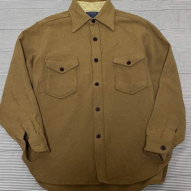 70s 펜들턴 퓨어 버진울 셔츠 made in usa
