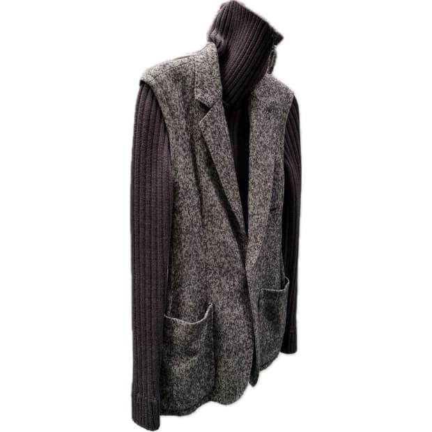 00‘s 장폴고티에 울 니트 집업