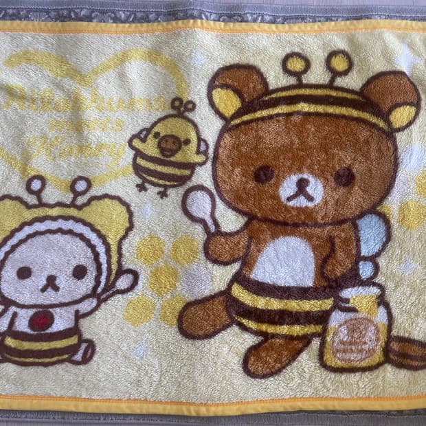 빈티지 리락쿠마 Rilakkuma 담요 💛🤎