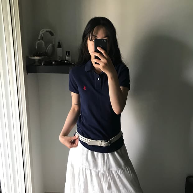 폴로 랄프로렌 포니 로고 네이비 카라티