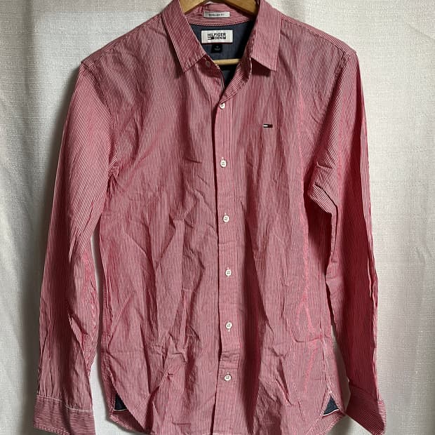 새상품 공용 타미힐피거 스트라이프 셔츠 남방 M