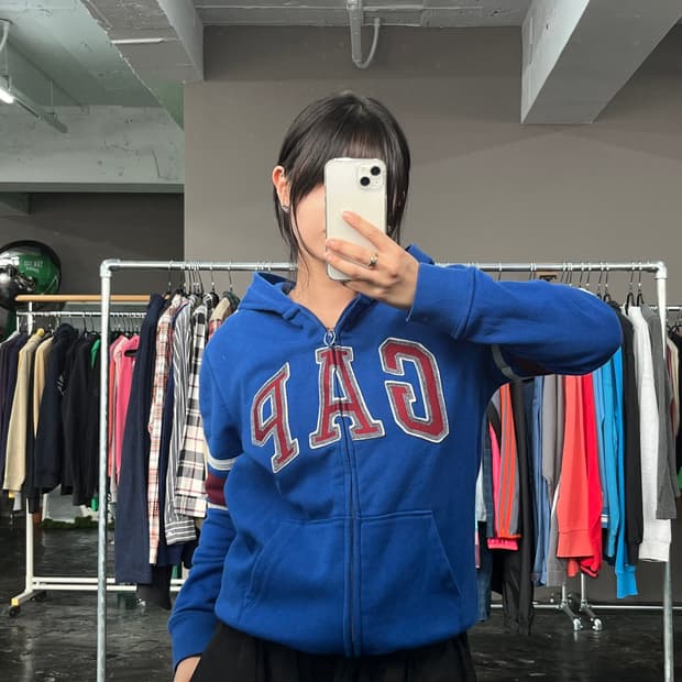 GAP 빅로고 후드집업