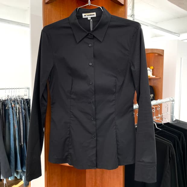 [36] 질샌더 블랙 셔츠