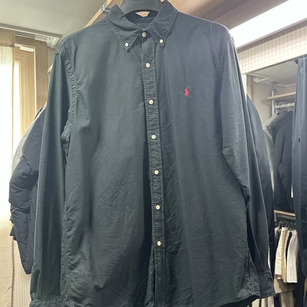 폴로랄프로렌 가면트다이 옥스포드셔츠 클래식핏 블랙 L