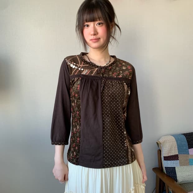 ethnic patchwork blouse