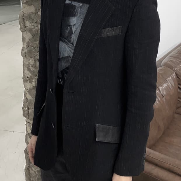 이사무 카타야마 백래시 핀스트라이프 테일러드 자켓