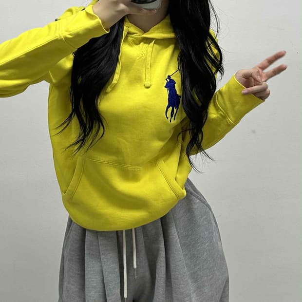 폴로 랄프로렌 빅포니 러블리힙 스웨트셔츠 후드티(S)