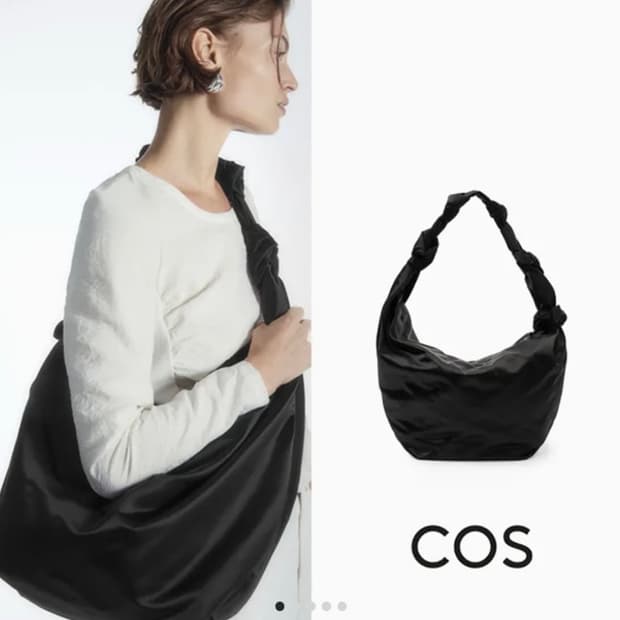 Cos 코스 나일론 히치 오버사이즈 크로스바디백 블랙