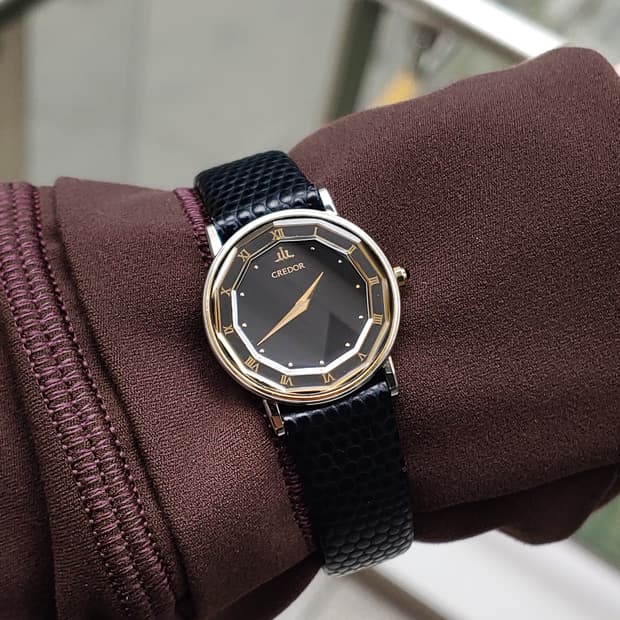 Credor 2F70-0300 다이얼 컷 글래스 빈티지 시계