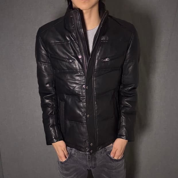 y2k 염소가죽 패딩 자켓