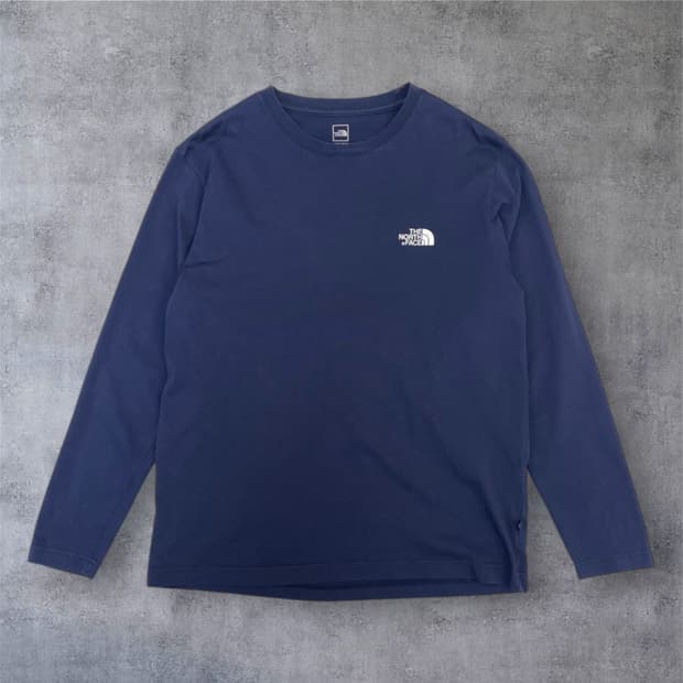 노스페이스 네이비 백로고 긴팔 티셔츠 XL(105)