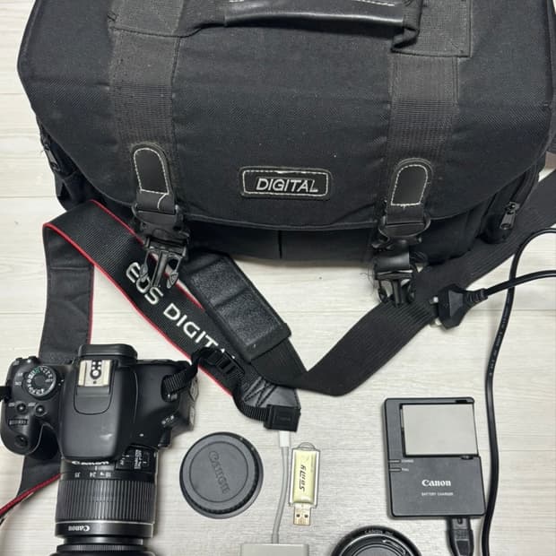 캐논 EOS 600D DSLR 카메라 렌즈 두개